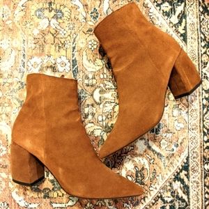 ASOS Real Suede Heeled Ankle Boots